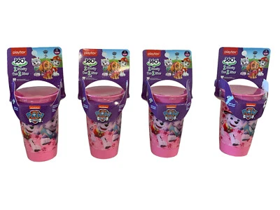 Playtex 360 Degree Spoutless Cup, Paw Patrol, Pink, Stage 2, 12M+ 10 oz (4 Pack) - Image 1 of 2