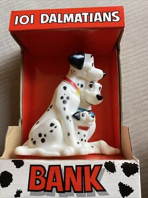 101 Dalmatians Plastic Bank Disney In Box Pongo Perdita Puppy NIP  Vintage - Image 1 of 4