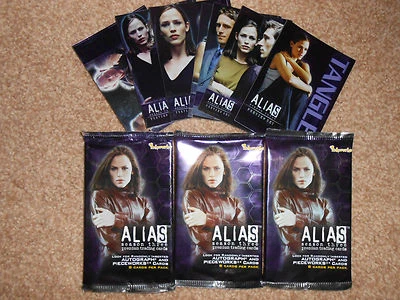 ALIAS SEASON 3 TANGLED PREVIEW SET T1-T7 + 3 FOIL Wrapper 7 CARDS  - Image 1 of 4