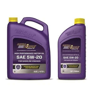 Royal Purple Multi-Grade SAE 5W-20 Performance Motor Oil 5 Qt Jug & 1 Qt Bottle - Picture 1 of 5
