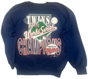 Sudadera De Colección Minnesota Twins MLB Para Hombres Talla M/L 1991 Serie Mundial Campeones Garan - Imagen 1 de 4