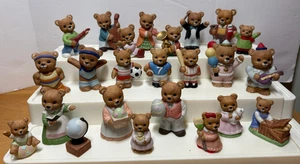 24 Vintage HOMCO Home Interior Bear Figurines Excellent Condition Sports Music - Picture 1 of 9
