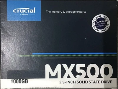 Crucial MX500 1TB 3D NAND SATA 2.5” Internal SSD -Up to 560MB/s-CT1000MX500SSD1. - Image 1 of 4