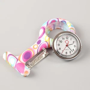 Silicone Nurse Watch Brooch Tunic Fob Nursing Pendant Clip Quartz Watches - Picture 1 of 29