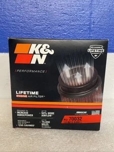 K&N RU-70032 Universal Clamp On Engine Air Filter New In Box - Bild 1 von 4