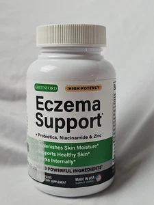 Eczema Treatment & Support for Natural Relief - Made in USA - Skin Vitamins 3/26 - Picture 1 of 5