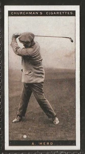 CHURCHMAN-FAMOUS GOLFERS GOLF 1927 (STD SIZE)-#18- ALEXANDER HERD  - Picture 1 of 2