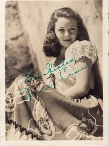 VINTAGE "PINKY" ACTRESS: JEANNE CRAIN SIGNED 5 X 7 SEPIA STYLE PHOTO - Picture 1 of 1