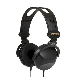 R-10 On-Ear Headphones Lightweight 8 Foot Cord Retro Style Black - Picture 1 of 2