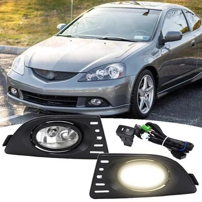 Par de luces antiniebla transparentes para parachoques delantero Acura RSX 2005 2006 2007 con cableado Foto 1 de 4