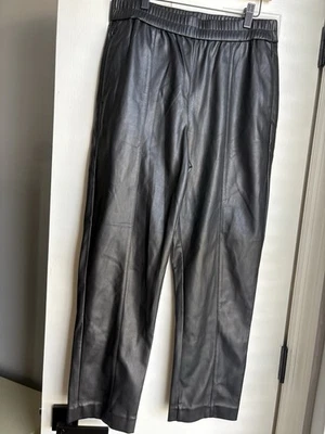 Pantalones de imitación de cuero con banda elástica Ann Taylor Factory - Talla M Foto 1 de 4