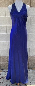Vestido halter de noche con cuentas Cachet de colección talla 12 años 90 Y2K vestido de graduación de fiesta - Imagen 1 de 6