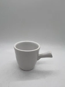 Fiesta - White Demitasse Cup Stick Handle Discontinued Homer Laughlin Ceramic - Picture 1 of 8
