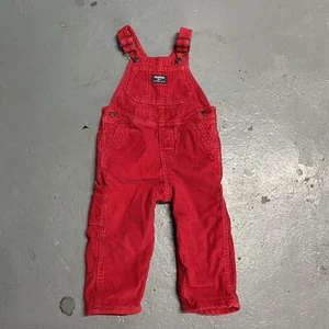 OshKosh B’gosh Corduroy Overalls Red Baby Toddler 24M Months - Picture 1 of 4