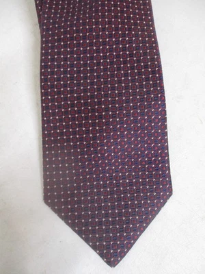 Corbata de seda Nordstrom azul borgoña geométrica para hombre estampada 3,25" de ancho Foto 1 de 3