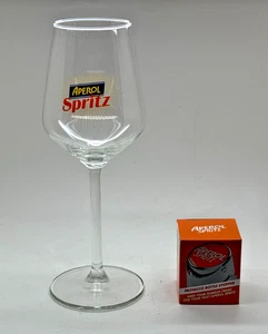 APEROL SPRITZ GLASS & BOTTLE STOPPER - PROSECCO SPIRIT PUB BAR HOME COCKTAIL - Picture 1 of 5