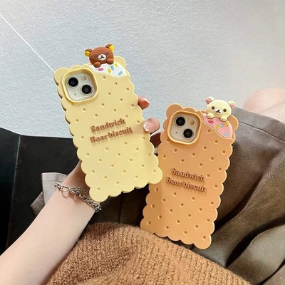 Lustige Sandwich Rilakkuma Bär Keks Handyhülle - Bild 1 von 4