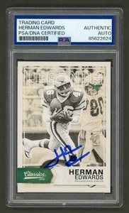 Herman Edwards Signed 2016 Panini Classics Card #116 (PSA) Philadelphia Eagles - Picture 1 of 2