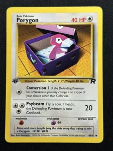 Tarjeta Pokémon Porygon 1ª Edición Team Rocket 48/82 LP-NM - Imagen 1 de 2