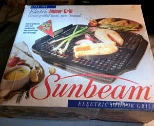 Vintage Sunbeam Electric Indoor Ceramic Grill Tested Complete - Picture 1 of 17
