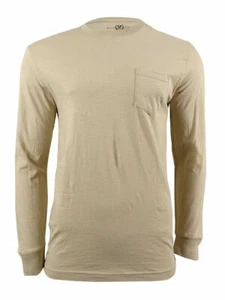 Neu mit Etikett Club Room langärmliges Herren-T-Shirt Jersey Baumwolle Rundhalsausschnitt Tee geröstet beige M - Bild 1 von 2