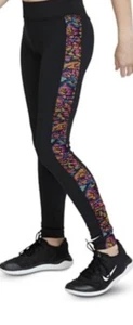 NWT NIKE  BIG GIRLS ONE PRINTED -SIDE TIGHTS SZ XL BV2813-010 - Picture 1 of 5