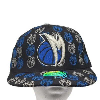 Gorra Orlando Magic NBA ajustada con logotipo talla 7 3/8 negra azul plata billete plano  Foto 1 de 4