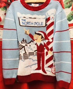 Elf On The Shelf North Pole Christmas Sweater Size 5/6 - Picture 1 of 4