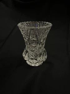 Vintage 4" Kristall Violett Posey Vase Daumenabdruck Diamant - Bild 1 von 6