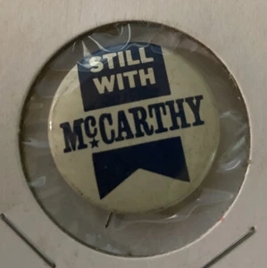 Pinback político vintage ~ todavía con McCarthy ~ campaña contra la guerra 1968 - Imagen 1 de 2