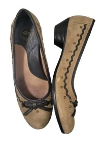 Nurture Matador Size 8 M heels Slip-On Shoe Brown Suede leather bow Womens 119 - Picture 1 of 7