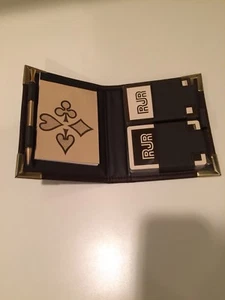 Leather RJ Reynolds Tobacco Bridge Tally Case and Playing Cards-New - Picture 1 of 4