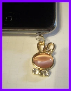 Hase mit Strass Smartphone Handy Staubschutz Stöpsel Stecker NEU   (D19) - Bild 1 von 1