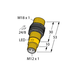 TURCK NI8-S18-AN6X-H1141 46527 Inductive sensor NPN⊕IK - Picture 1 of 4