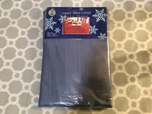 Trim A Home Stoff Tisch Abdeckung länglich 60” x 84” BLAU Satin Streifen Neu in Verpackung #BxSS-1 - Bild 1 von 7