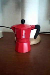 rara caffettiera alluminio smaltat AETERNUM mod.ALLEGRA 3-4 tazze pari al nuovo - Picture 1 of 6