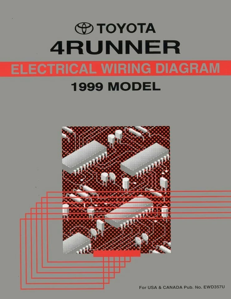 1999 Toyota 4Runner Wiring Diagrams Schematics Layout Factory OEM - Image 1 of 1