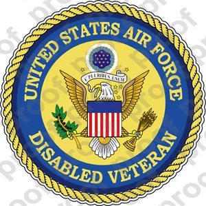AUFKLEBER USAF VET U S LUFTWAFFE BEHINDERTER VETERAN NEU - Bild 1 von 1