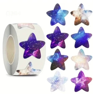 100pcs Cosmos Holographic Star Kids Reward Stickers - Picture 1 of 4