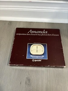 New Vintage 1970s Italian Guzzini Amanda Lucite Vegetable Dip Hors D'oeuvre Tray - Picture 1 of 10