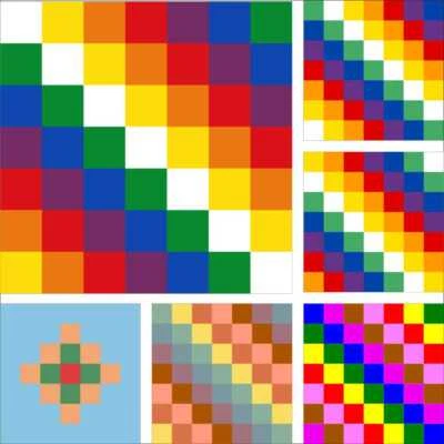 People Flag Aymara Wiphala Tupaq Qatari Pueblo Tonokote Anti Kunti Qulla Suyu - Image 1 of 3