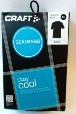Craft Cool Seamless Tee kurzarm schwarz Funktionsshirt Unterwäsche Sport Gr. XL