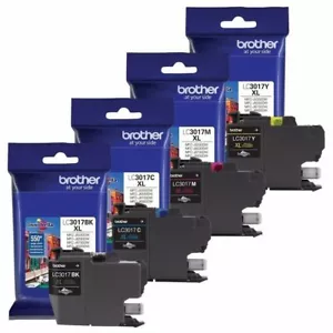Brother LC3017 High Yield BK/C/M/Y Ink Cartridge Set 550 Yield - Picture 1 of 1
