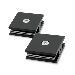 2 packs Brass Glass Clamp for 5/16"-3/8"(8mm-10mm) Glass, Matte Black, 2"*2"(... - Picture 1 of 7
