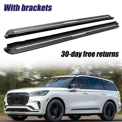 2Pcs Running Boards Nerf Bars Side Steps Fits for Lincoln Aviator U611 2020-2026 - Image 1 of 4