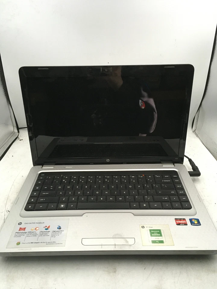 HP G62-367DX NOTEBOOK - FOR PARTS - AMD PHENOM II - 4GB RAM - READ DESCRIP - BB - Image 1 of 4