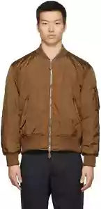 Men Burberry Bomber Quilted Jacket Full Zip Graves Warm Walnut Size XL UK/US44 - Picture 1 of 14