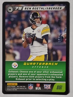 🔥2020 NFL Five Base Uncommon #U161 Ben Roethlisberger Steelers  - Image 1 of 2