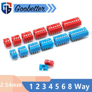 Interruptor DIP de 2,54 mm interruptor de impresión interruptor interruptor de codificación 1 2 3 4 5 6 8 pines - Imagen 1 de 5