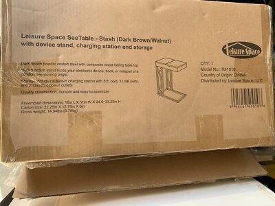 Leisure Space SeeTable - Stash with Device Stand Charging Station and Storage... - Image 1 of 4